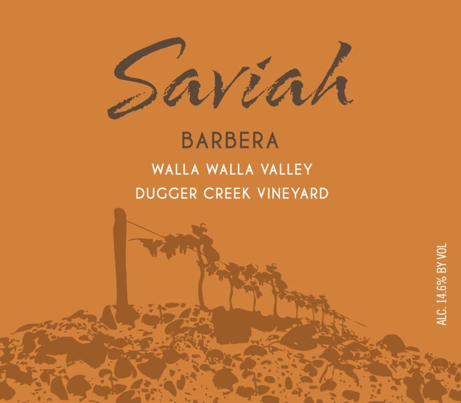 Saviah Dugger Creek Vineyard Barbera 2013 Front Label
