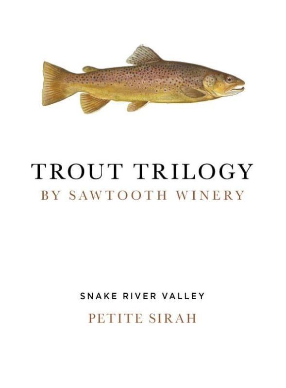 Sawtooth Trout Trilogy Petite Sirah 2013 Front Label