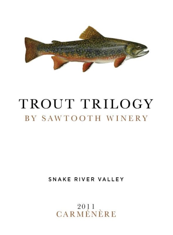 Sawtooth Trout Trilogy Carmenere 2011 Front Label
