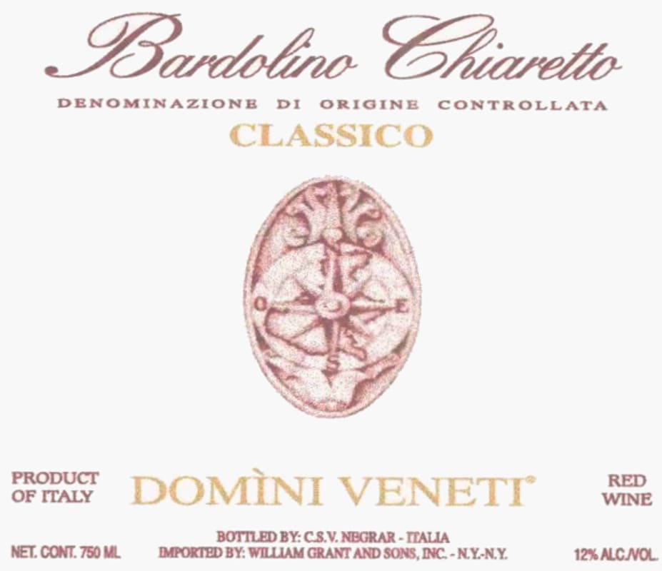 Domini Veneti Bardolino Chiaretto Classico 2012 Front Label