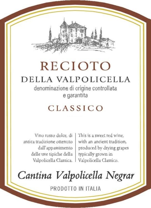 Cantina di Negrar Recioto della Valpolicella Classico 2013 Front Label