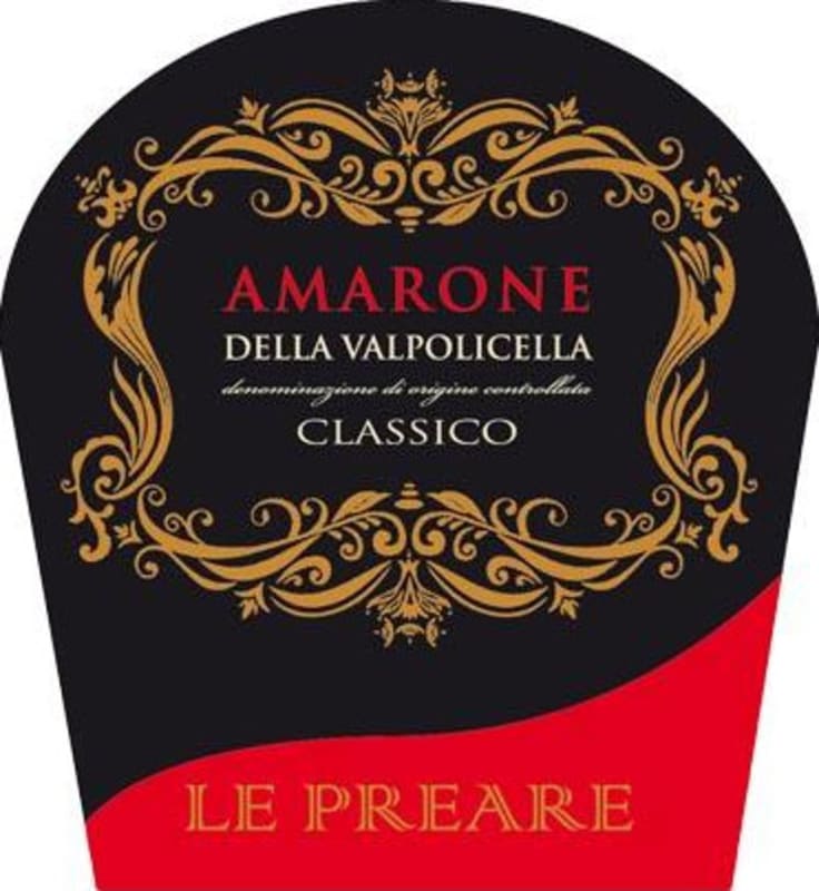 Cantina di Negrar Amarone della Valpolicella Classico Le Preare 2012 Front Label