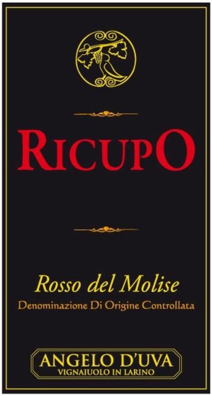 Cantine Agnelo D'Uva Rosso del Molise Ricupo 2011 Front Label