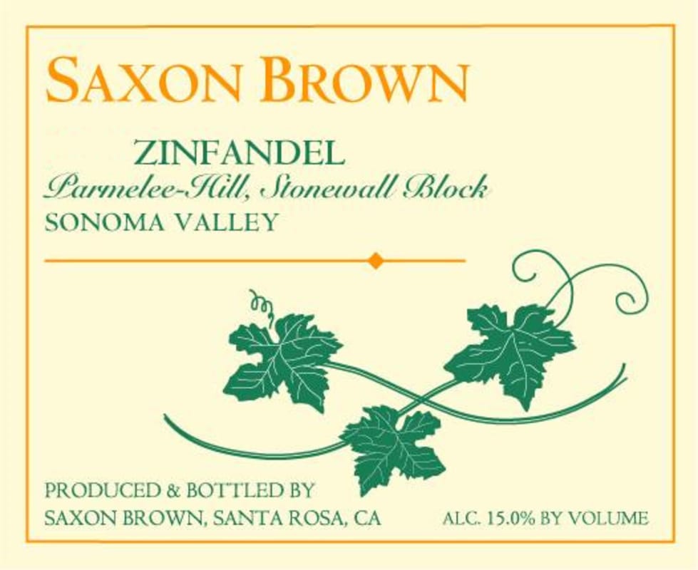 Saxon Brown Parmelee-Hill Stonewall Block Zinfandel 2011 Front Label
