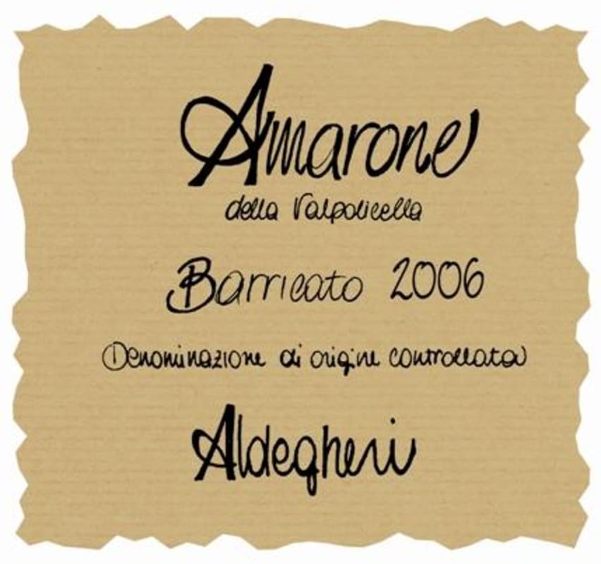 Cantine Aldegheri Amarone della Valpolicella Classico Barricato 2006 Front Label