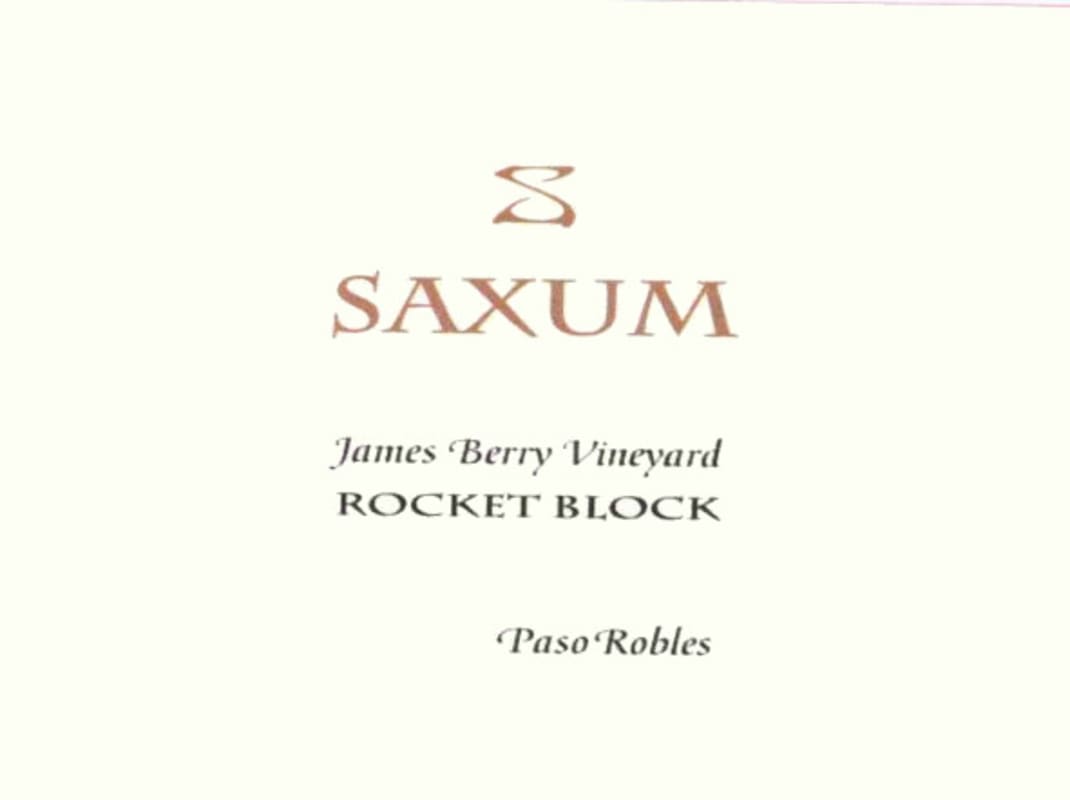Saxum James Berry Vineyard Rocket Block 2004 Front Label