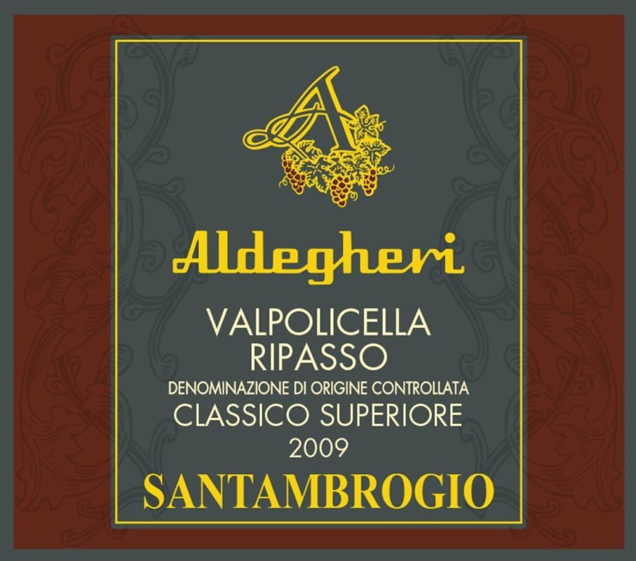 Cantine Aldegheri Valpolicella Ripasso Classico Superiore 2009 Front Label