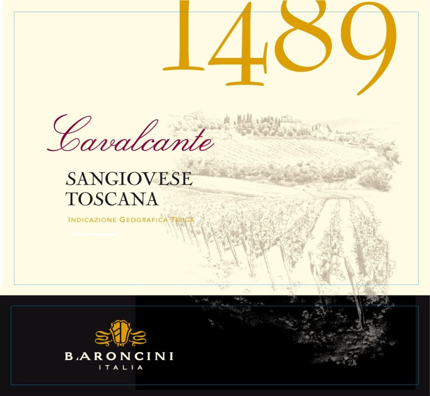 Cantine Baroncini Toscana Cavalcante Sangiovese 2013 Front Label