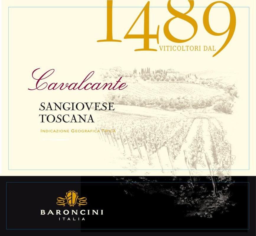 Cantine Baroncini Toscana Cavalcante Sangiovese 2011 Front Label