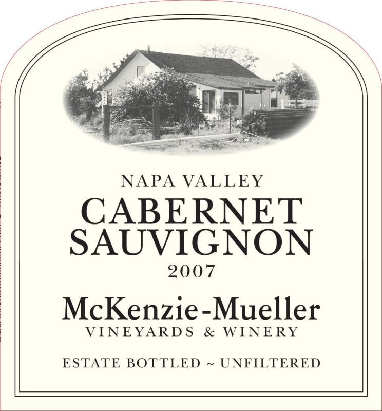 McKenzie-Mueller Vineyards & Winery Cabernet Sauvignon 2007 Front Label