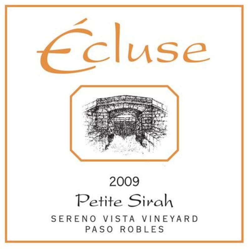 Ecluse Wines Sereno Vista Vineyard Petite Sirah 2009 Front Label