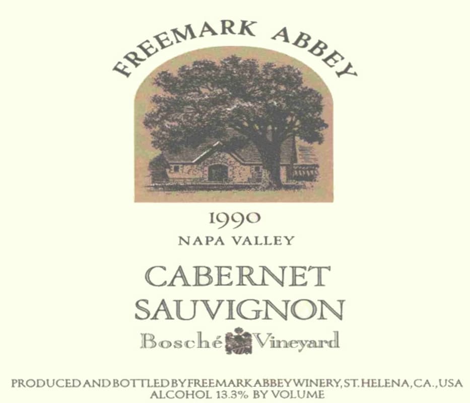 Freemark Abbey Bosche Cabernet Sauvignon 1990 Front Label