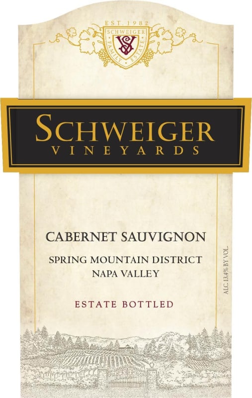 Schweiger Vineyards Cabernet Sauvignon 2013 Front Label