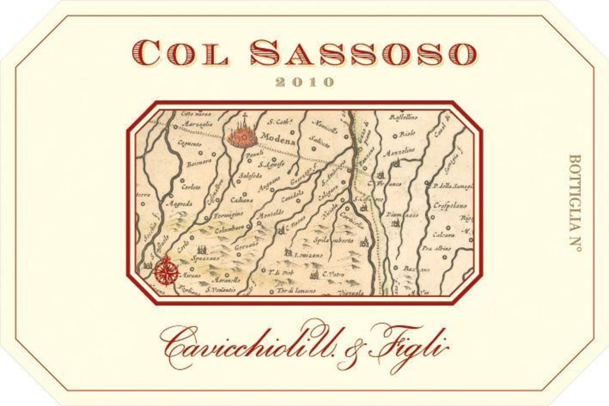 Cantine Cavicchioli Col Sassoso Lambrusco Grasparossa di Castelvetro 2010 Front Label