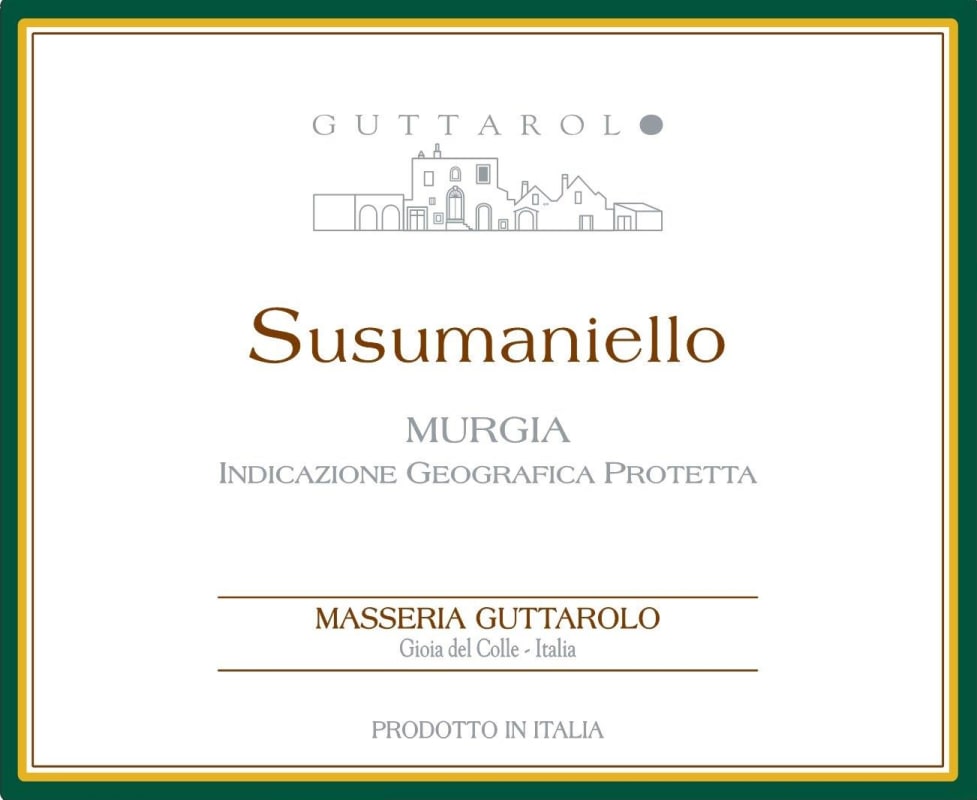 Cantine Cristiano Guttarolo Murgia Susumaniello 2012 Front Label