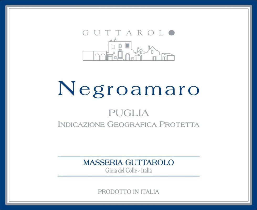 Cantine Cristiano Guttarolo Negroamaro 2011 Front Label