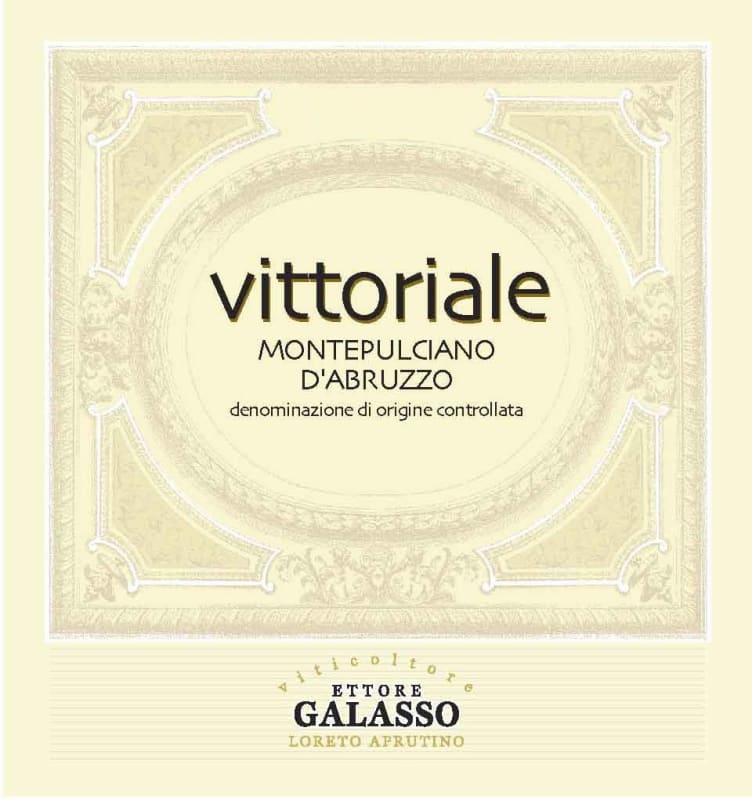Cantine Galasso S.r.l. Montepulciano d'Abruzzo Vittoriale 2006 Front Label