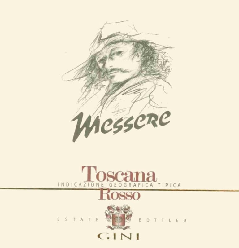 Cantine Gini Toscana Messere Rosso 2012 Front Label