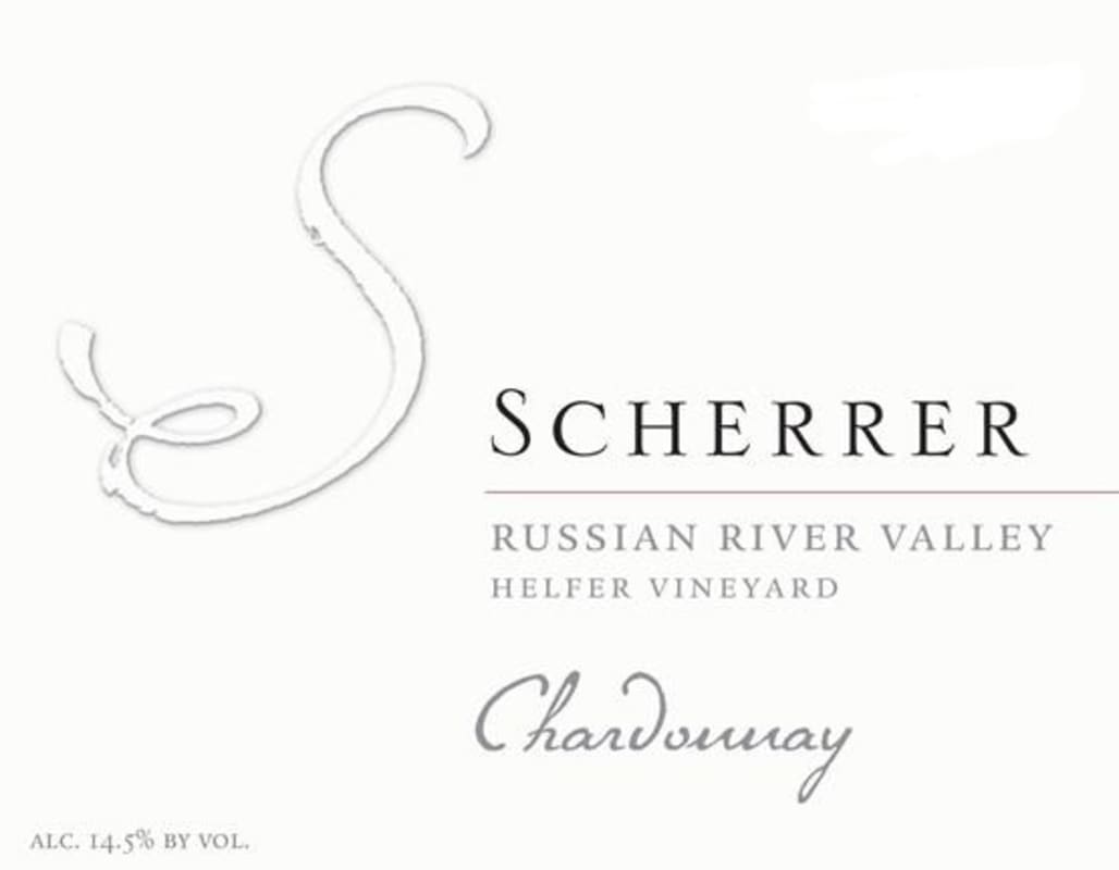 Scherrer Winery Helfer Vineyard Chardonnay 2007 Front Label