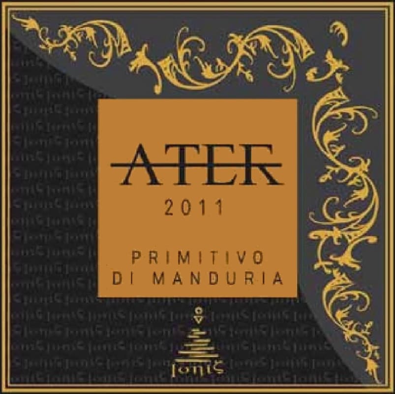 Cantine Ionis Primitivo di Manduria Ater 2011 Front Label