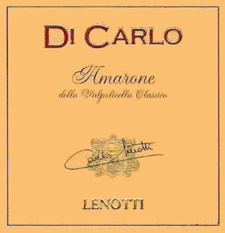 Cantine Lenotti Amarone della Valpolicella Di Carlo Classico 2007 Front Label
