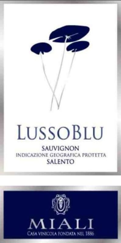 Cantine Miali Salento LussoBlu Sauvignon 2011 Front Label