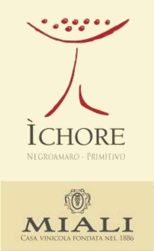 Cantine Miali Salento Ichore Negroamaro-Primitivo 2010 Front Label