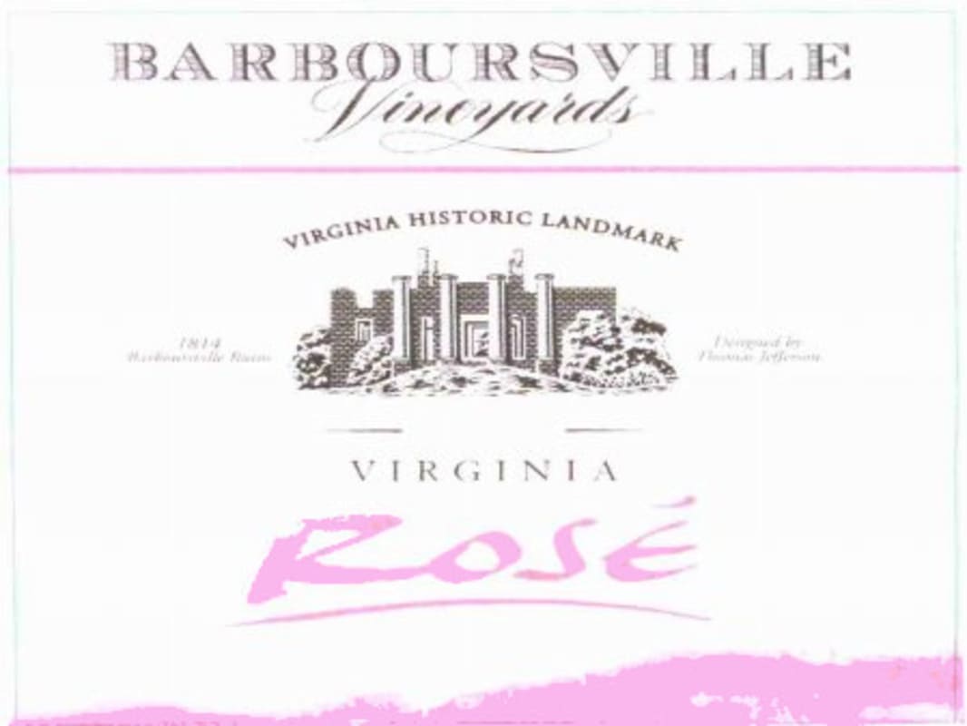 Barboursville Rose 2013 Front Label