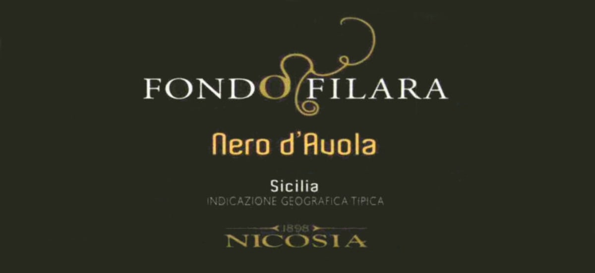 Nicosia Sicilia Fondo Filara Nero d'Avola 2008 Front Label