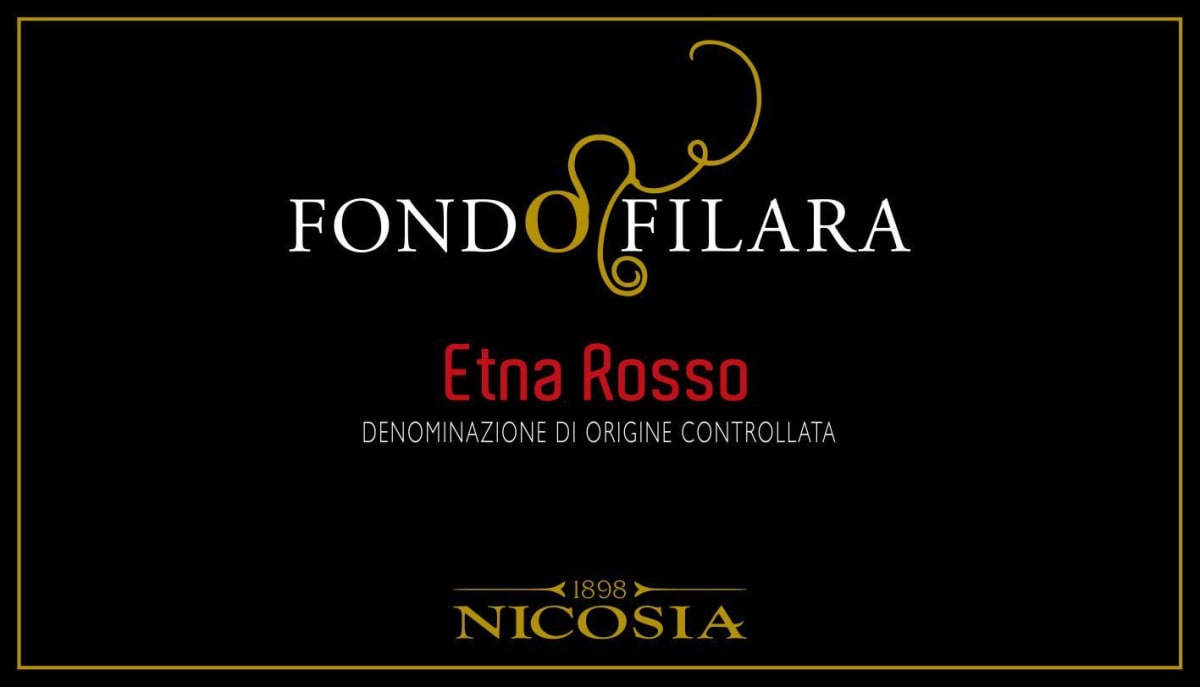 Nicosia Etna Fondo Filara Rosso 2012 Front Label
