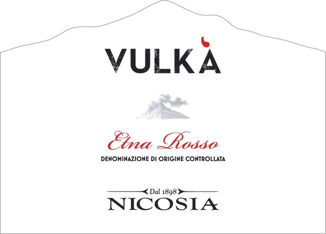 Nicosia Etna Vulka Rosso 2012 Front Label