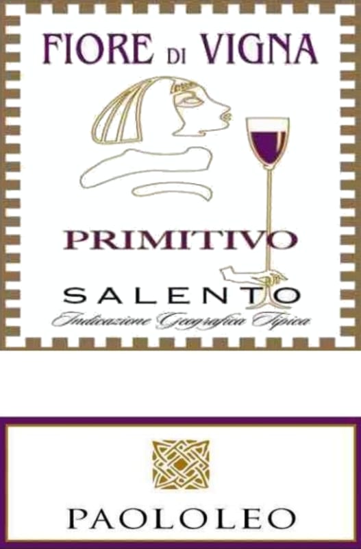 Cantine Paolo Leo Fiore di Vigna Primitivo 2013 Front Label