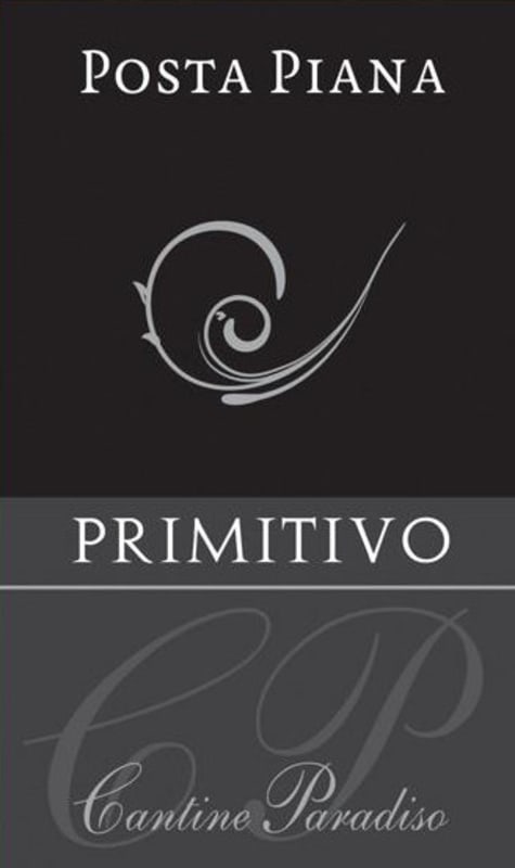 Cantine Paradiso Posta Piana Primitivo 2012 Front Label