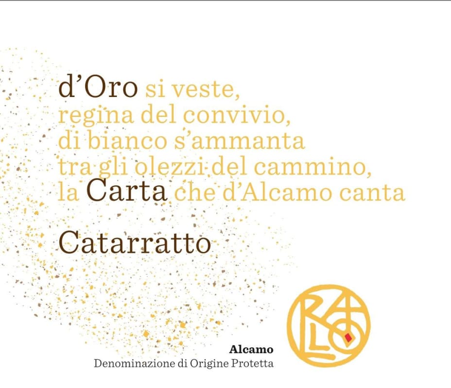 Cantine Rallo Carta d'Oro Catarratto 2013 Front Label