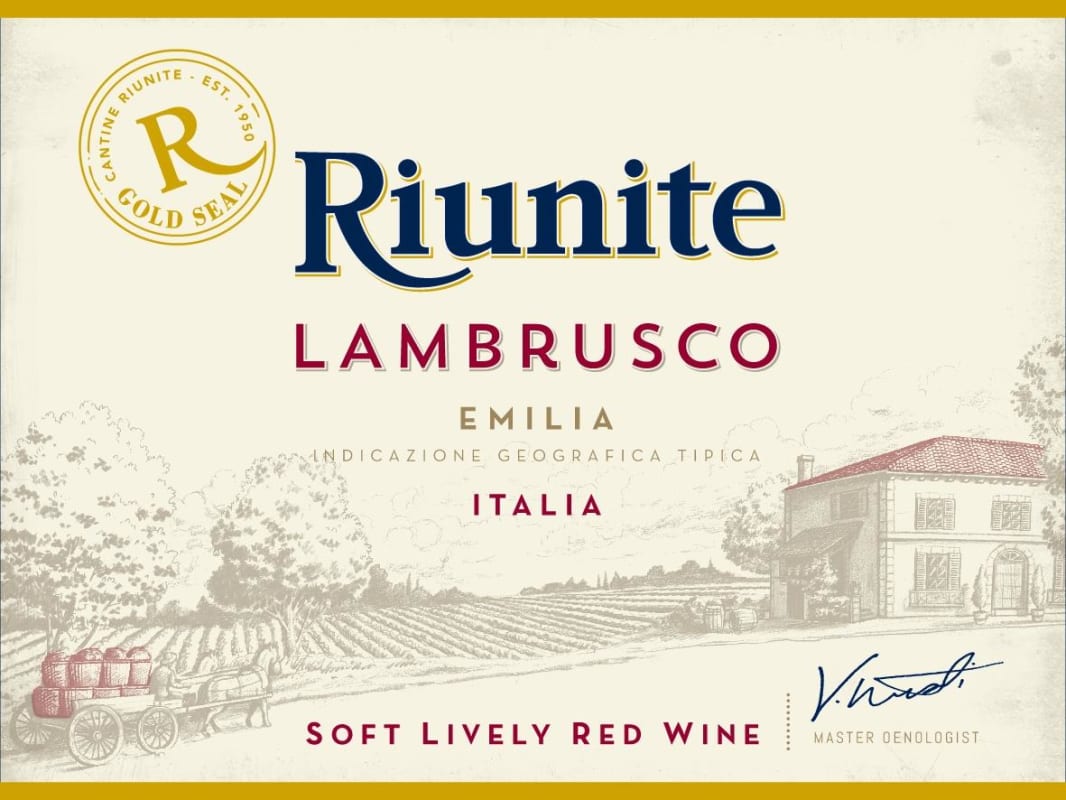 Cantine Riunite Lambrusco Front Label
