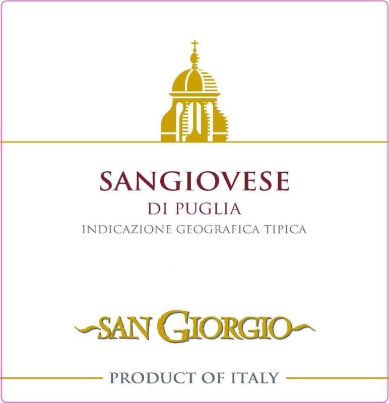 Cantine San Giorgio Sangiovese di Puglia 2013 Front Label