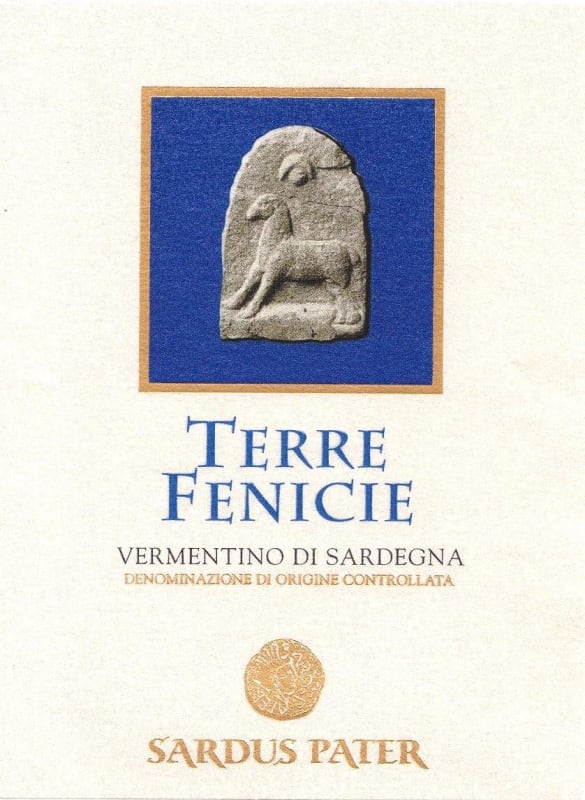 Cantine Sardus Pater Vermentino di Sardegna Terre Fenicie 2012 Front Label
