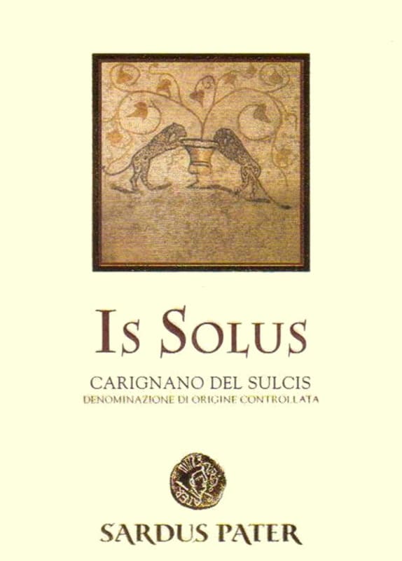 Cantine Sardus Pater Carignano del Sulcis Is Solus 2008 Front Label