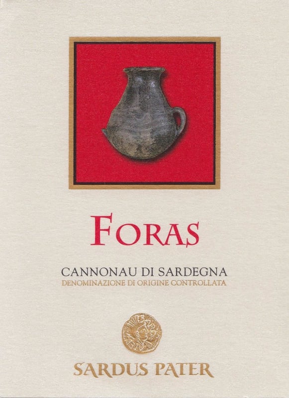 Cantine Sardus Pater Cannonau di Sardegna Foras 2013 Front Label