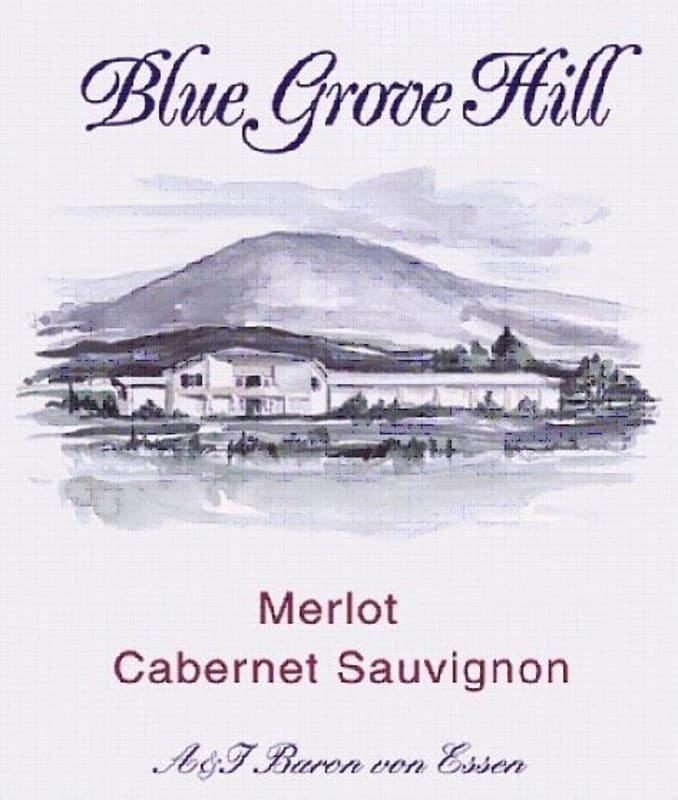 Capaia Wines Blue Grove Hill Merlot Cabernet Sauvignon 2009 Front Label