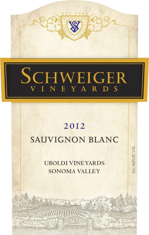 Schweiger Vineyards Uboldi Vineyard Sauvignon Blanc 2012 Front Label