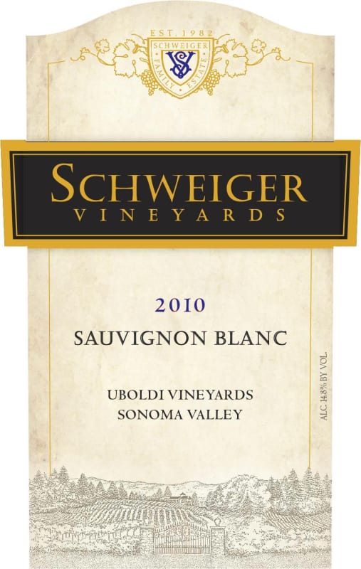 Schweiger Vineyards Uboldi Vineyard Sauvignon Blanc 2010 Front Label