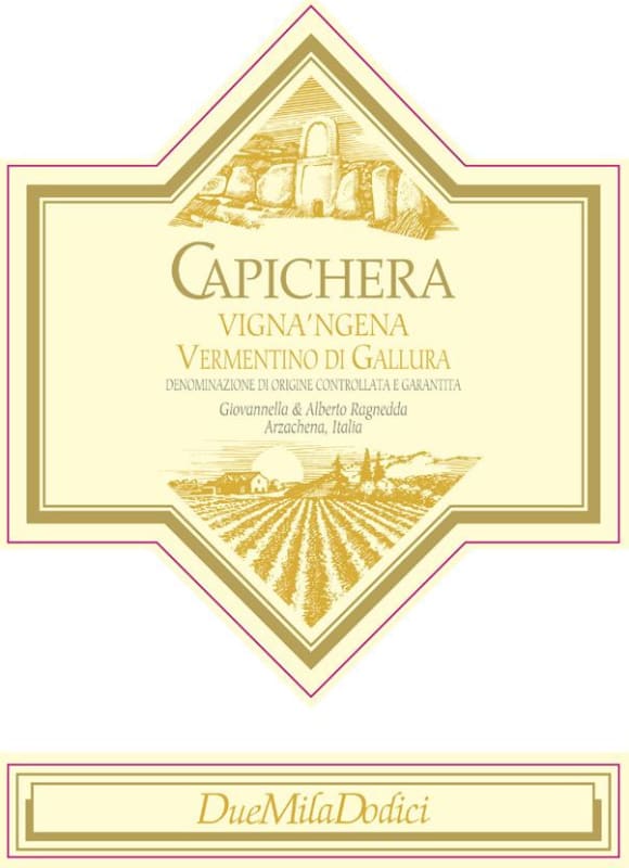 Capichera Vermentino di Gallura Vigna'ngena 2014 Front Label