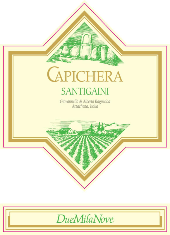 Capichera Capichera Santigaini Vermentino 2009 Front Label