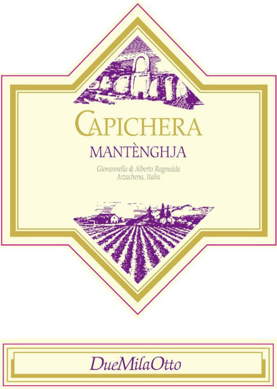 Capichera Isola dei Nuraghi Mantenghja 2008 Front Label