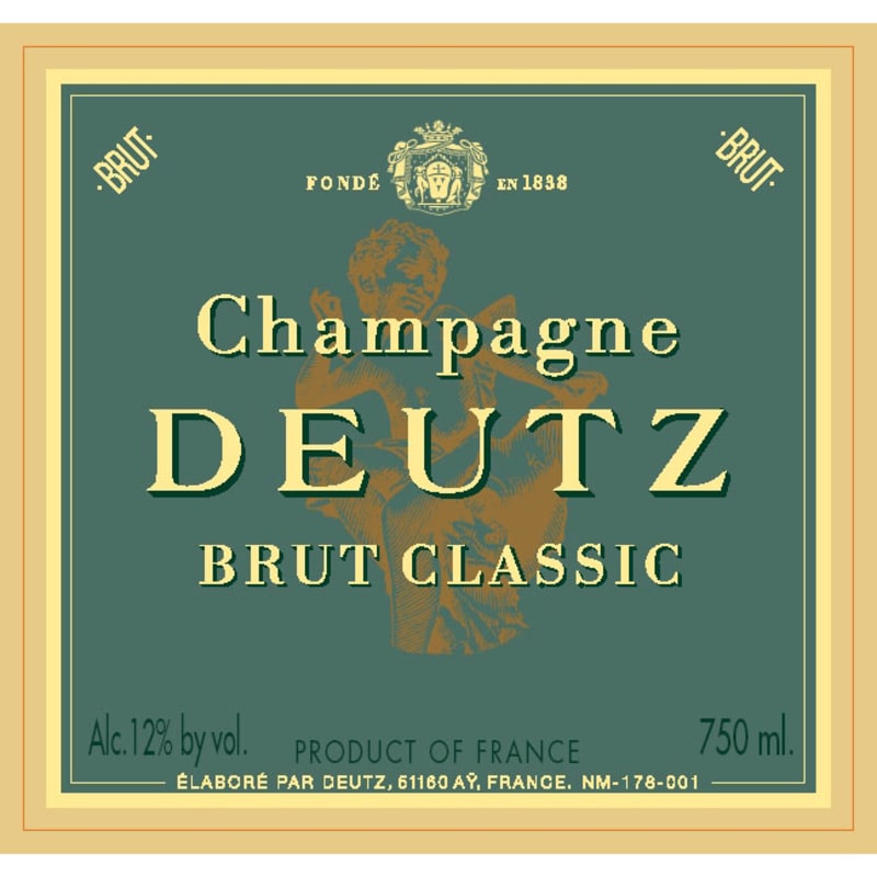 Deutz Brut Classic (375ML half-bottle) Front Label