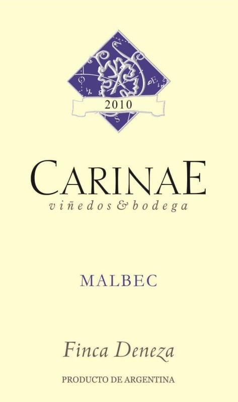Carinae Vinedos & Bodega Finca Deneza Malbec 2010 Front Label