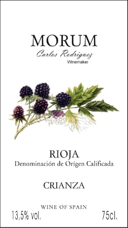 Carlos Rodriguez Crianza Morum 2011 Front Label