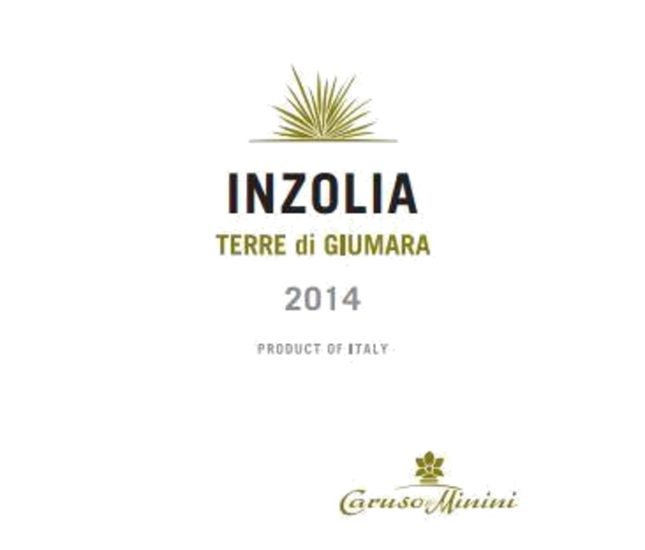 Caruso & Minini Sicilia Terre di Giumara Inzolia 2014 Front Label