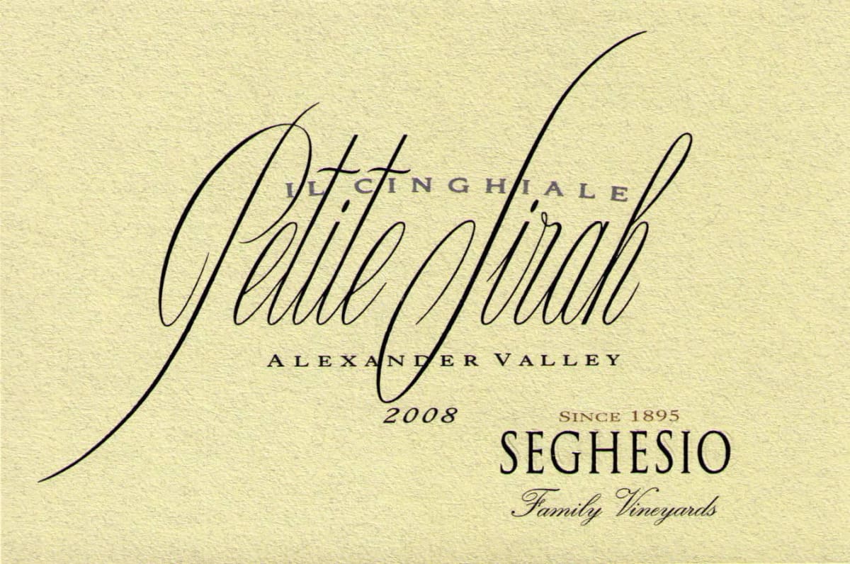 Seghesio Il Cinghiale Petite Sirah 2008 Front Label
